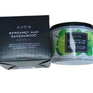 Avon Bergamot & Sandalwood 3 Wick Candle